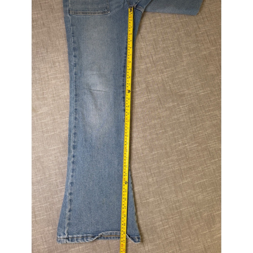 Michael Kors Womens Light Wash Button Fly Flare Jeans High Rise Size 8 - Picture 4 of 14